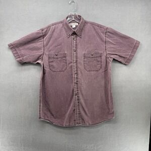 WindRiver Outfitting Co Shirt Mens Medium Purple Short Sleeve Button Up